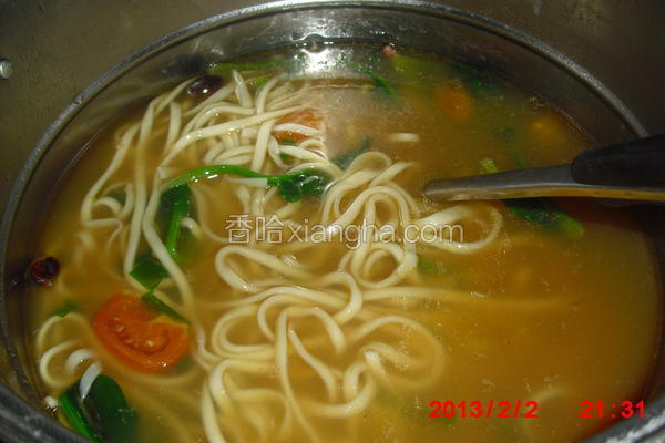 番茄鸡汤面