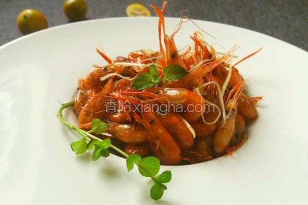 青桔薄荷酱油虾