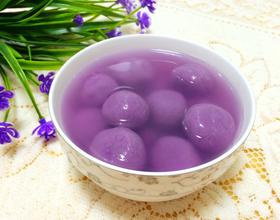 紫薯豆沙汤圆[图]