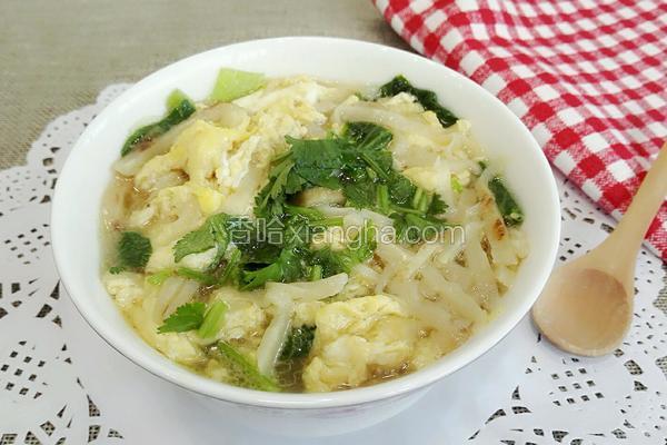 青菜鸡蛋烩饼