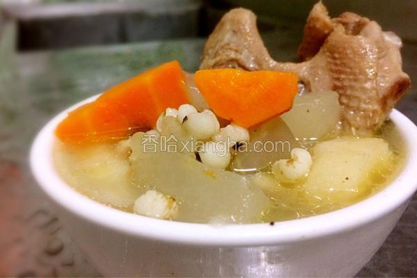 马蹄胡萝卜冬瓜薏米水鸭汤