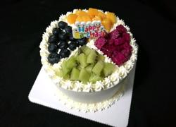 四拼水果生日蛋糕