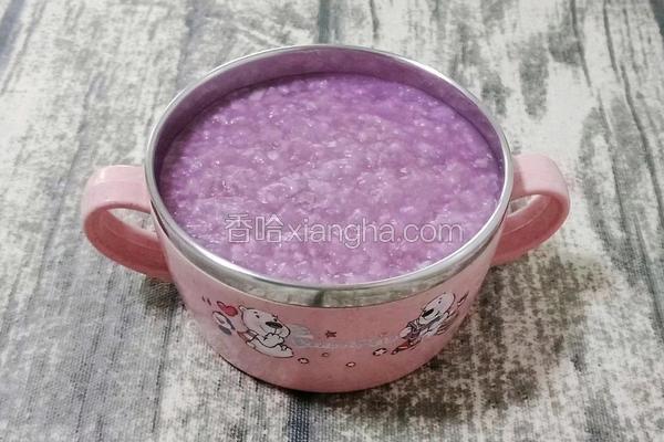 紫薯山药粥 (宝宝辅食）