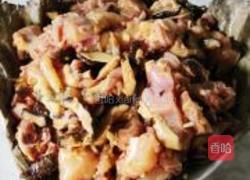 荷叶香菇蒸鸡的做法图解14