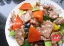 三色彩椒溜肉片的做法图解18