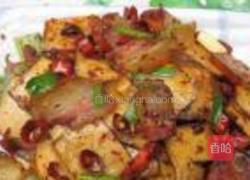 腊肉炒香干的做法图解4