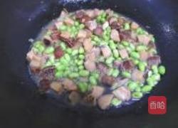 腊肉烧青豆的做法图解10