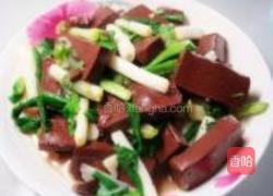 青蒜苗炒羊血的做法图解11