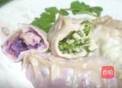 紫包菜肉馅饺子的做法图解12