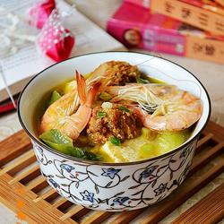 肉丸鲜虾炖豆腐的做法[图]