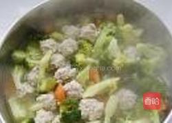 西兰花烧肉圆的做法图解7