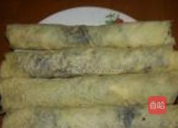 香煎梅菜卷的做法图解6