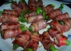 油菜培根卷的做法图解6