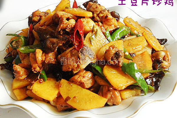 土豆片炒鸡