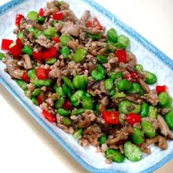 鸡腿菇炒芽豆的做法[图]