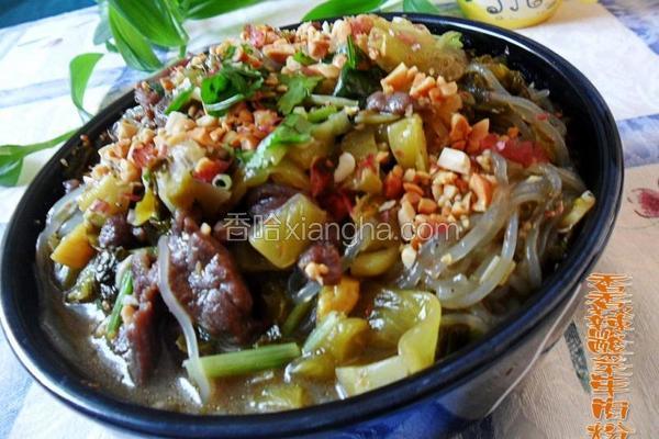 香辣酸菜牛肉粉