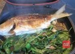 九层塔煎海鱼的做法图解7