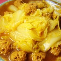 白菜肉丸炖粉条的做法[图]