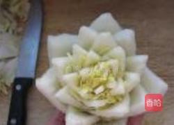 豉汁莲花白菜的做法图解4