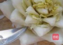 豉汁莲花白菜的做法图解5