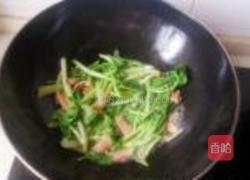 火腿青菜炒鸡蛋的做法图解5