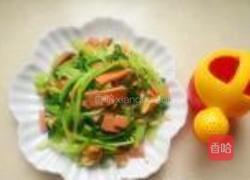 火腿青菜炒鸡蛋的做法图解6