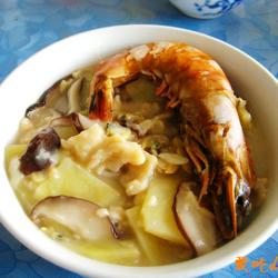 香菇海鲜疙瘩汤的做法[图]