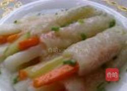 竹荪三色棒的做法图解5