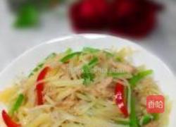 肉丝青椒炒土豆丝的做法图解7