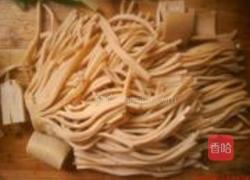 凉拌肘花豆皮菜的做法图解3