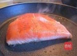 茴香头煎三文鱼的做法图解4