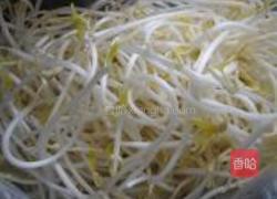 绿豆芽炒肉的做法图解1
