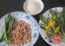 蒲公英红豆糯米粥的做法图解1
