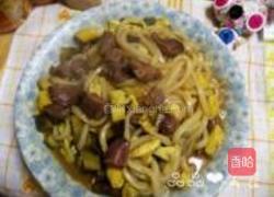 蒜香鸡胗炒乌冬的做法图解9
