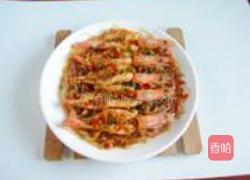 清蒸粉丝蒜茸虾的做法图解11