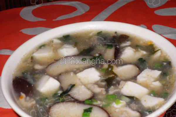 豆腐花菇肉丝羹