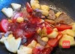 菠萝番茄炒牛肉的做法图解6