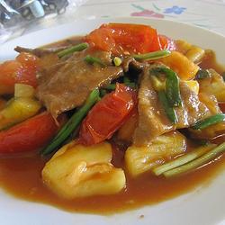 菠萝番茄炒牛肉的做法[图]