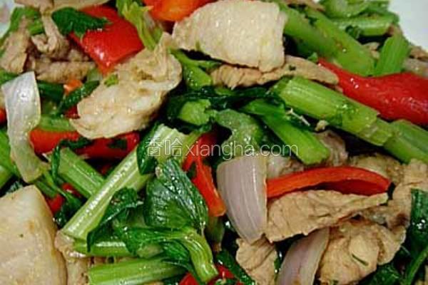 西芹炒肉片