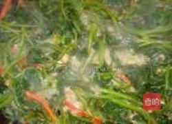 付乳椒丝炒番薯叶的做法图解5