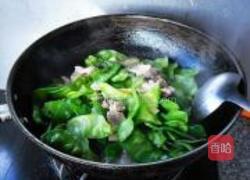 五花肉烧扁豆的做法图解8