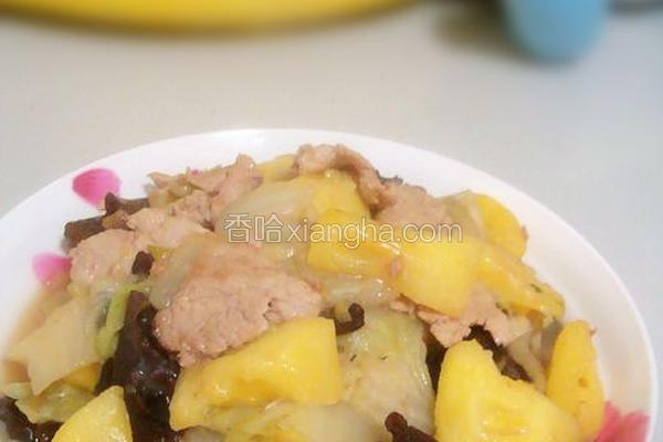 菠萝白菜炒肉