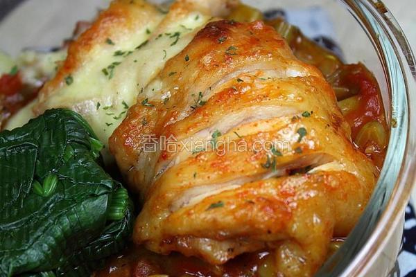 香烤乳酪鸡焗饭