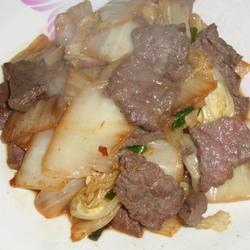 牛腿肉片炒白菜的做法[图]