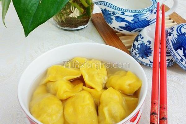 南瓜鸡肉香菇水饺