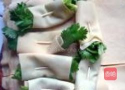 香菜百叶包的做法图解3