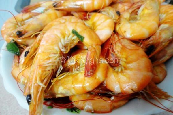 海鲜餐葱爆大虾