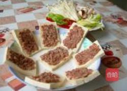 牛肉煎豆腐的做法图解2