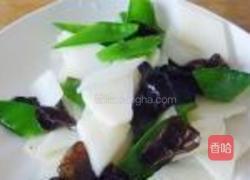 荷兰豆木耳炒山药的做法图解5
