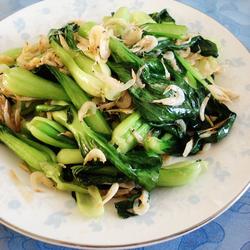 油菜炒虾皮的做法[图]